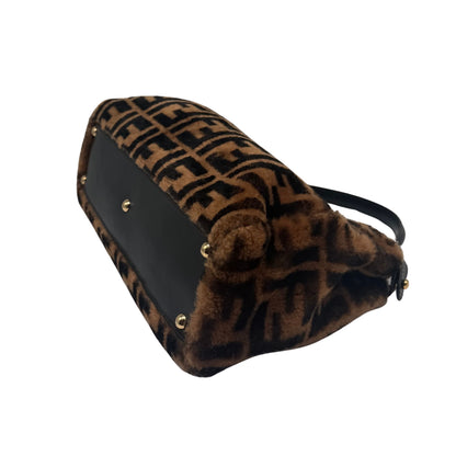 Fendi Brown Black Shearling Peekaboo