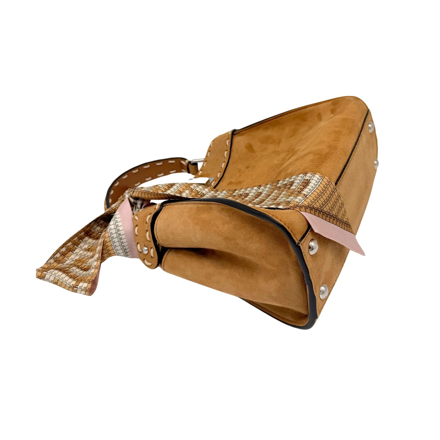 Fendi Suede Stitch Marrone Peekaboo Mini