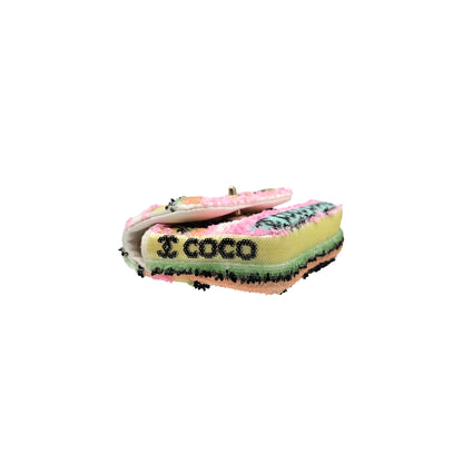 Chanel Mini Striped Coco Crossbody Flap Bag