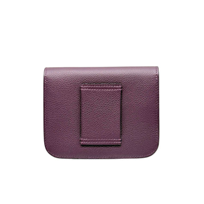 The Hermes Constance Slim Cassis Wallet