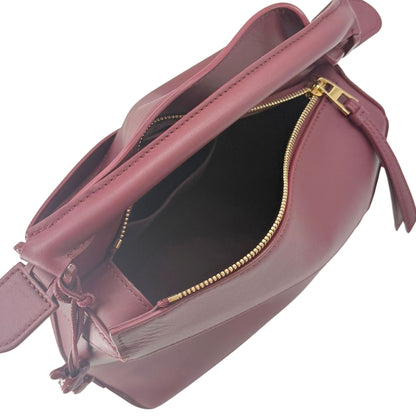 Loewe Dark Burgundy Small Puzzle Edge with Added Charm