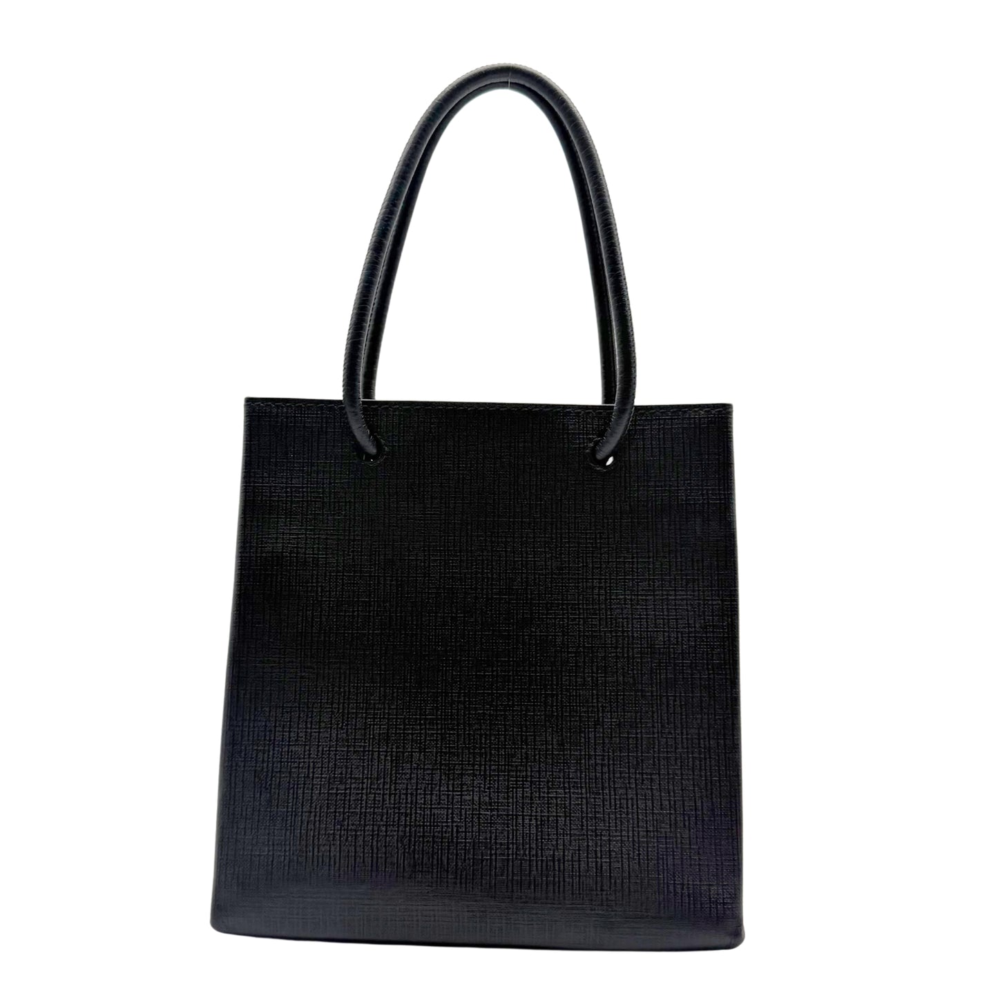 Balenciaga Logo North South Squared XXS Black Shopper Tote