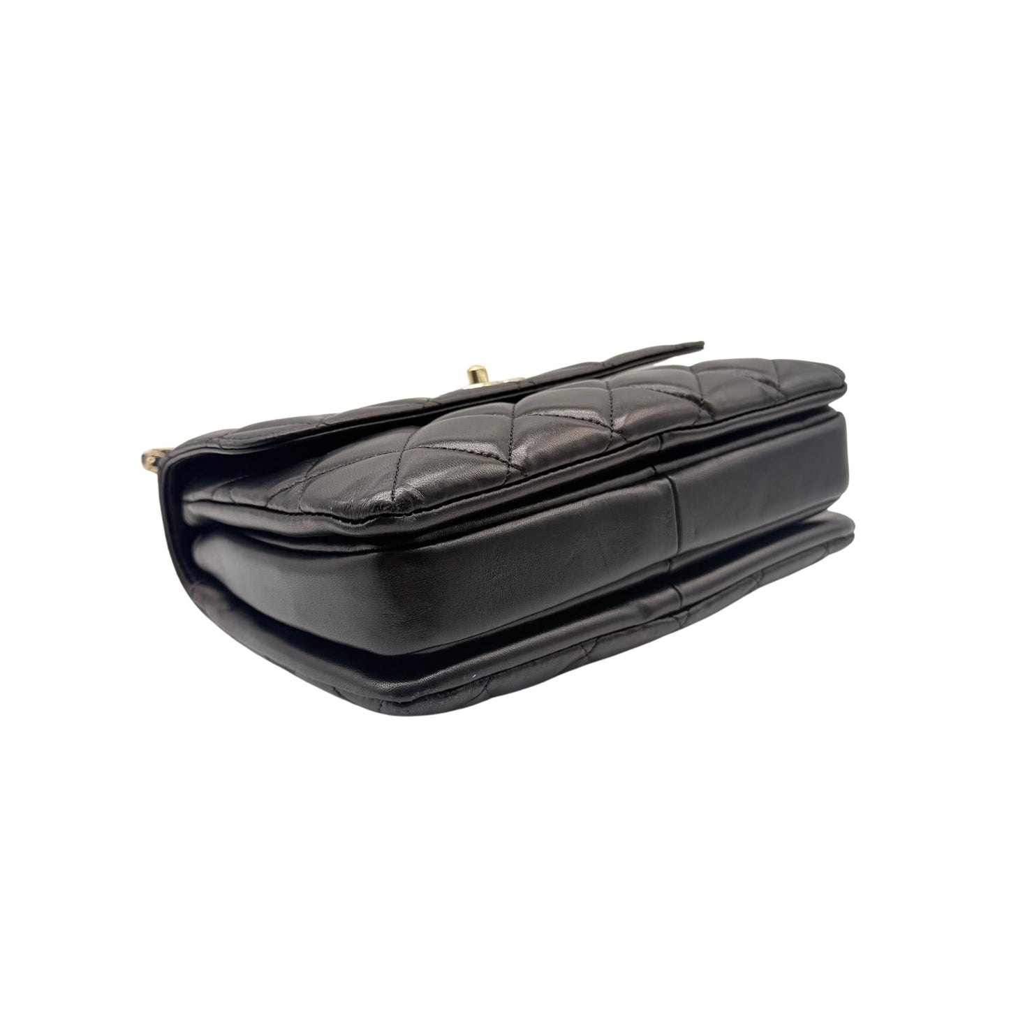 Chanel Trendy Black Top Handle Flap Bag