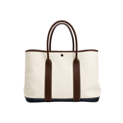 Hermes Garden Party 36 Toile Rouge H and Blue Sapphire Tote