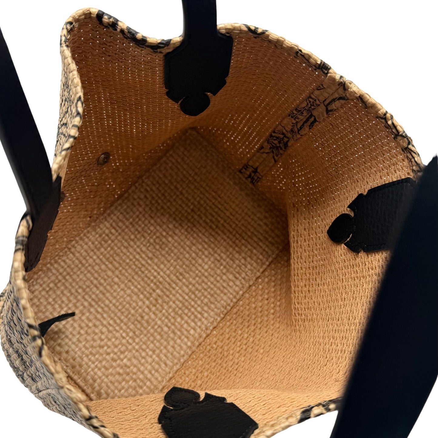 Chrome Hearts Black Straw Logo Tote