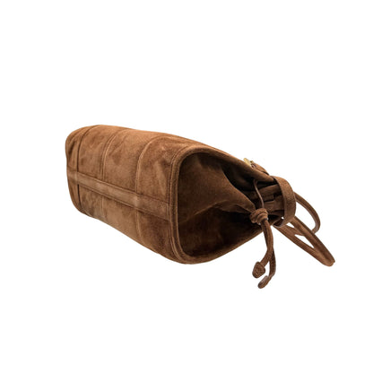 Prada Brown Suede Shoulder Bag