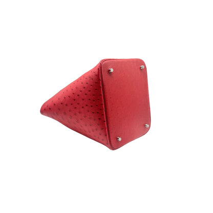 Hermes Picotin 22 in Rouge Ostrich