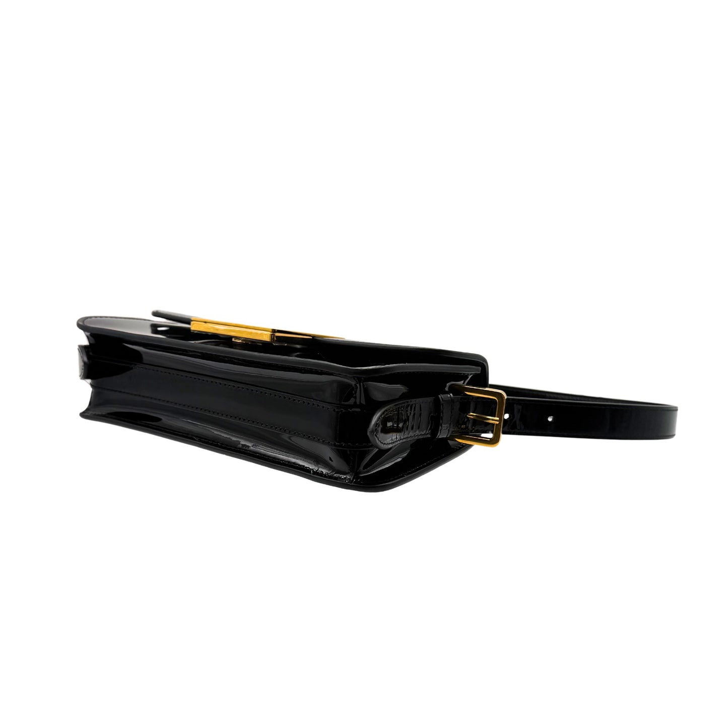 Dior Miss Dior Black Patent Leather Shoulder Bag