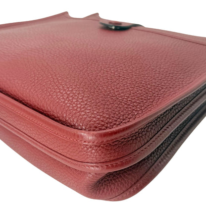 Hermes Evelyne PM Rouge H Palladium Hardware