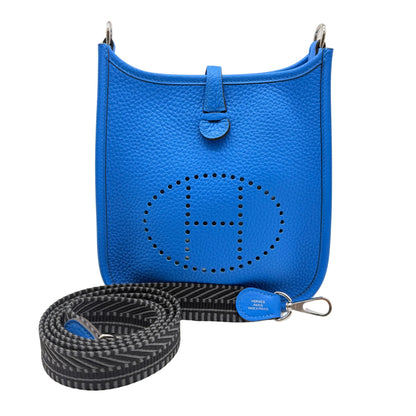 Hermes Evelyn TPM Blue hydra Clemence Crossbody