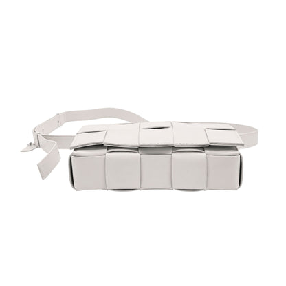 Bottega Veneta White Cassette Shoulder Bag