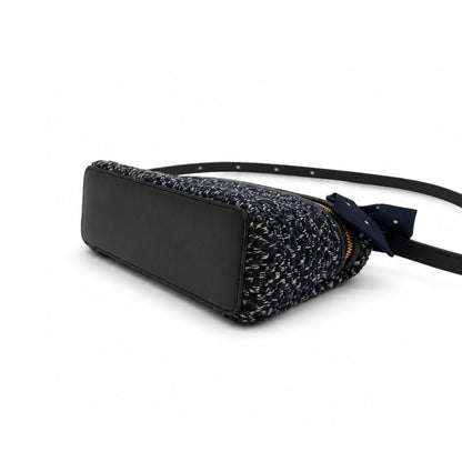 Loro Piana L19 Blue Tweed Silk Scarf Crossbody Bag