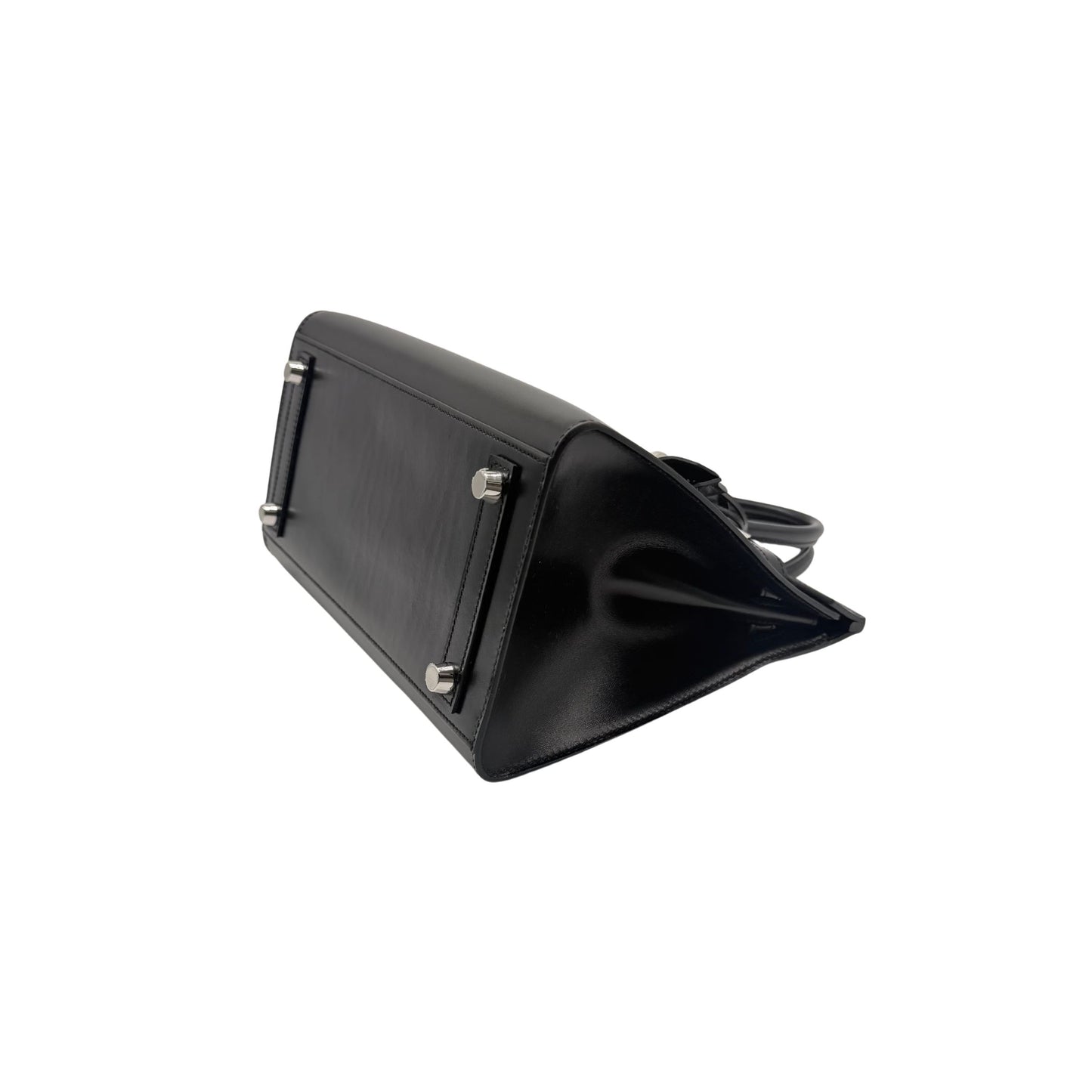 Hermes Birkin 25 in Black Box Calfskin with Palladium Hardware