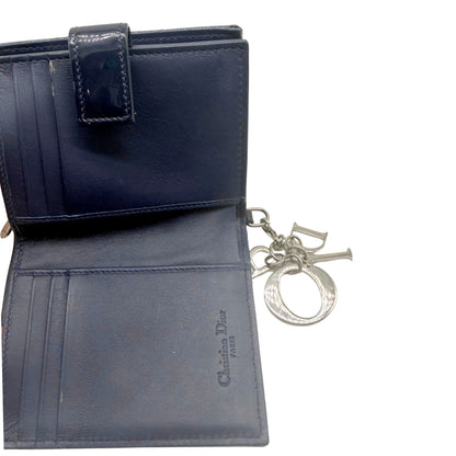 Dior Mini Lady Dior Blue Gardenia Compact Wallet