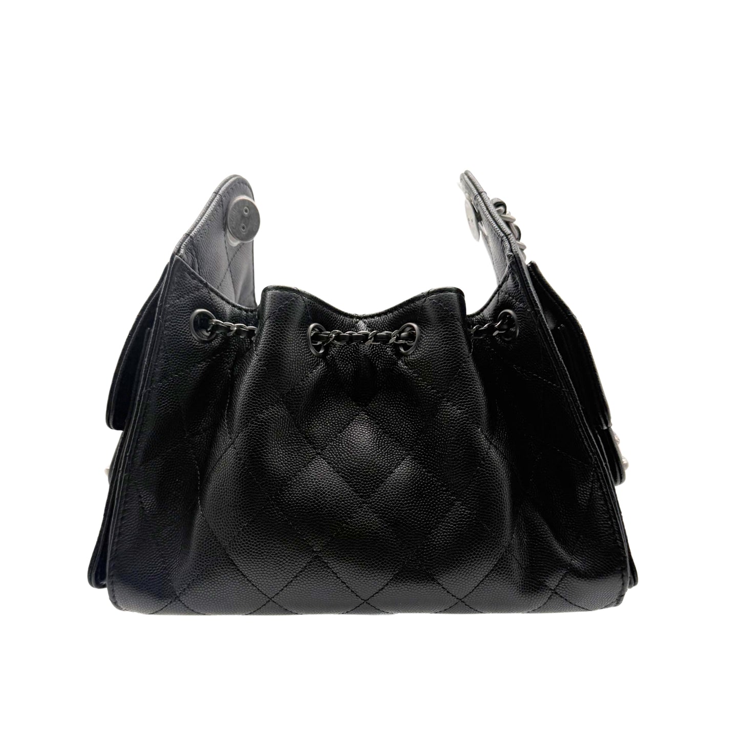 Chanel 25 Mini Black Caviar with Ruthenium Hardware