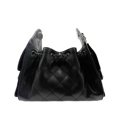 Chanel 25 Mini Black Caviar with Ruthenium Hardware