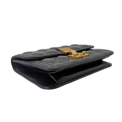 Dior Navy Dior Addict Cannage Flap Bag