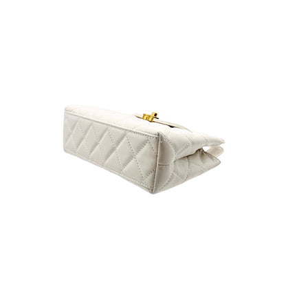 Chanel Kelly Mini Top Handle in White