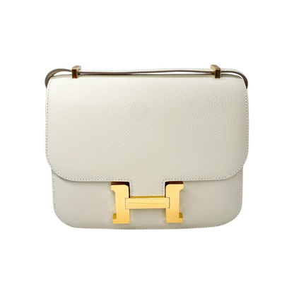Hermes Constance 18 Craie Epsom Gold Hardware