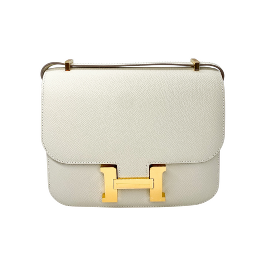 Hermes Constance 18 Craie Epsom Gold Hardware