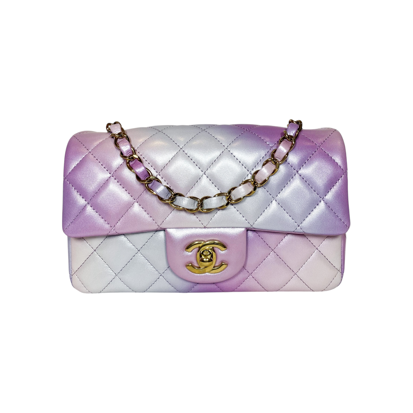 Chanel Purple Tie Dye Ombre Mini Rectangle