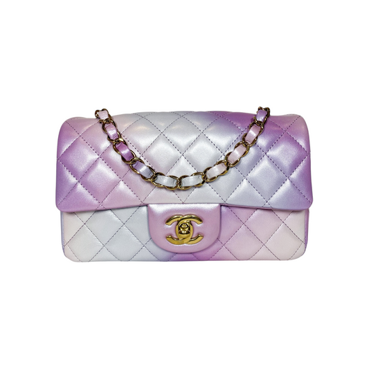 Chanel Purple Tie Dye Ombre Mini Rectangle