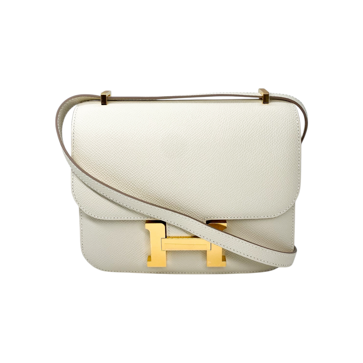 Hermes Constance 18 Craie Epsom Gold Hardware