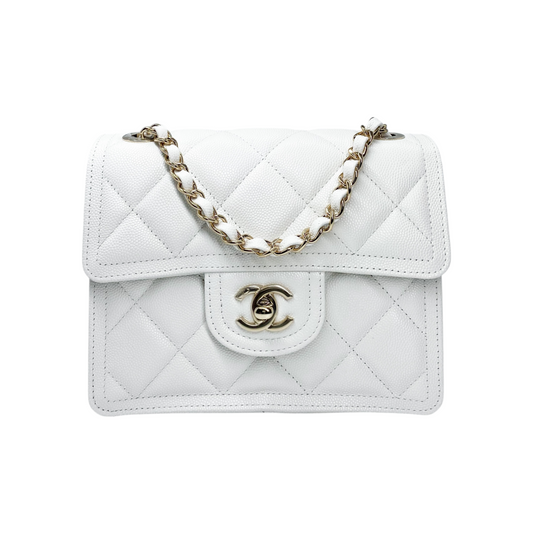 Chanel White Mini Flap Bag
