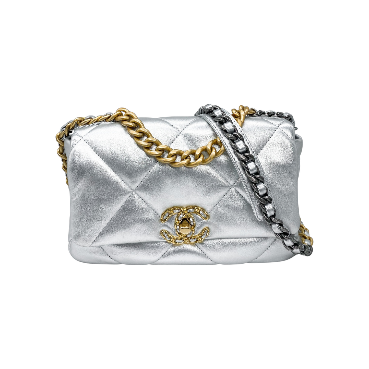 Chanel 19 Silver Medium