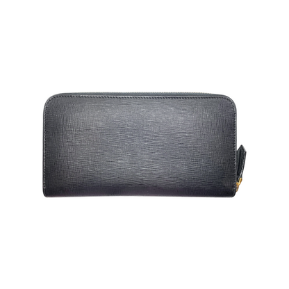 Fendi Black Elite Zip Continental Wallet