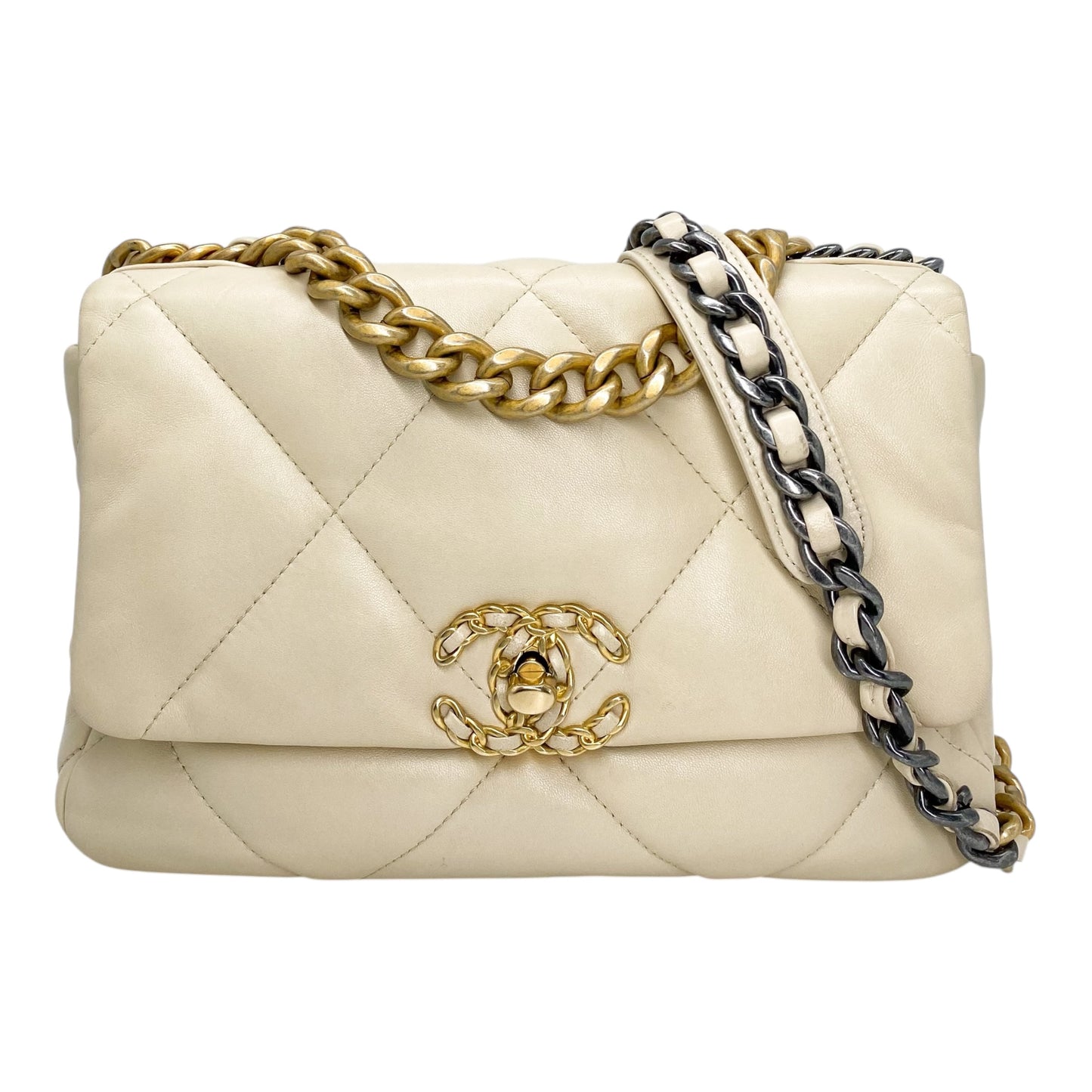 Chanel 19 Medium Beige Flap Bag