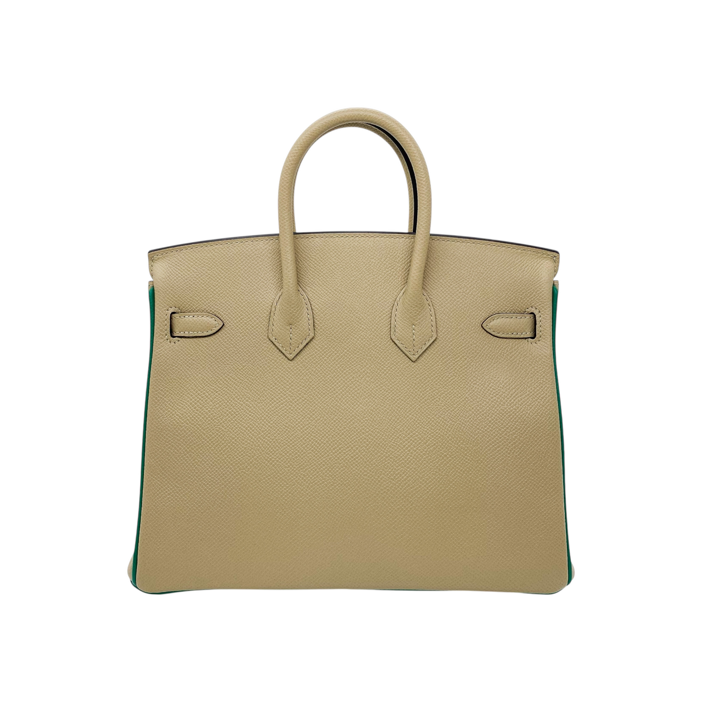 Hermes Birkin 25 Trench Vert Vertigo Epsom Brushed Gold Hardware - Online Only