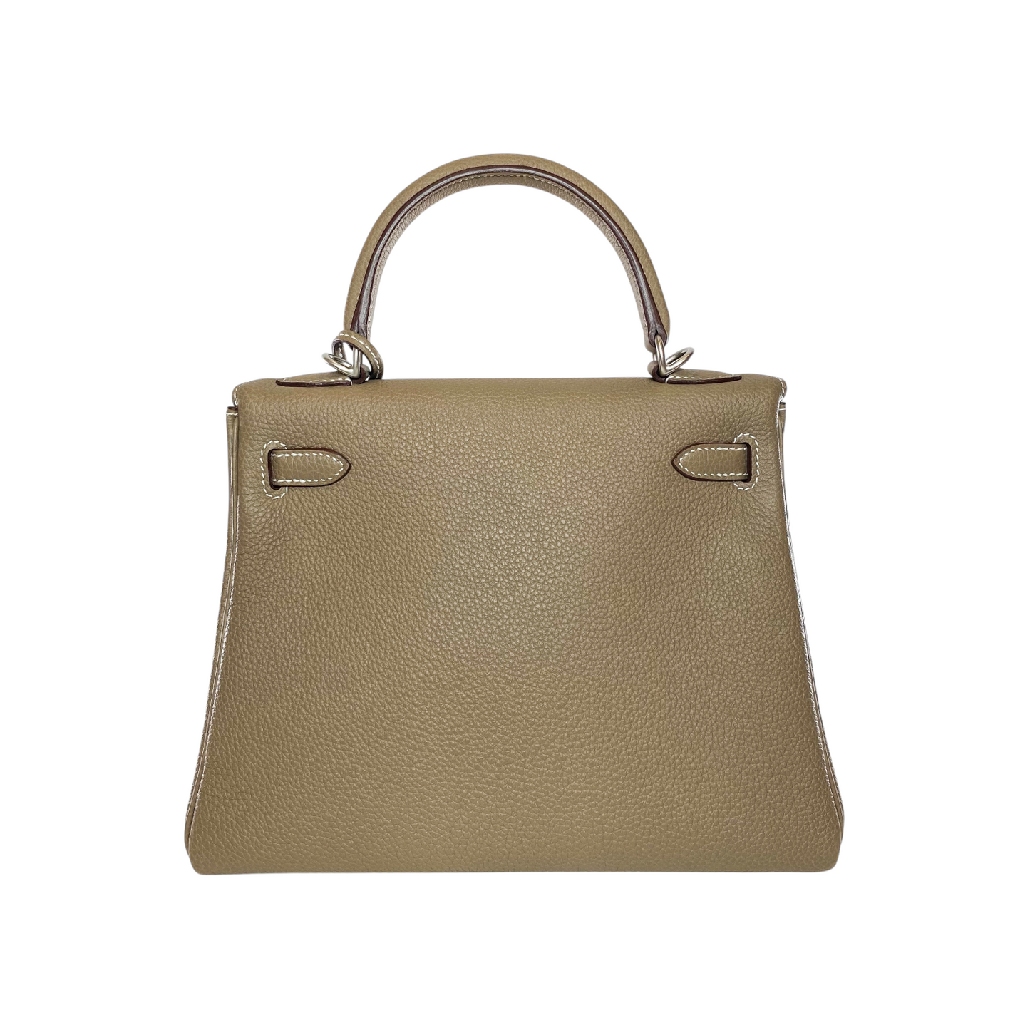 Hermes Kelly 25 Etoupe Togo Retourne Brushed Palladium Hardware