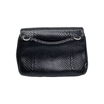 Chanel Timeless Black Python Flap Bag