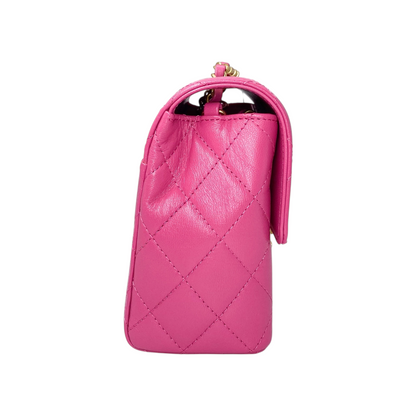Chanel Pink Mini Classic Single Flap Bag