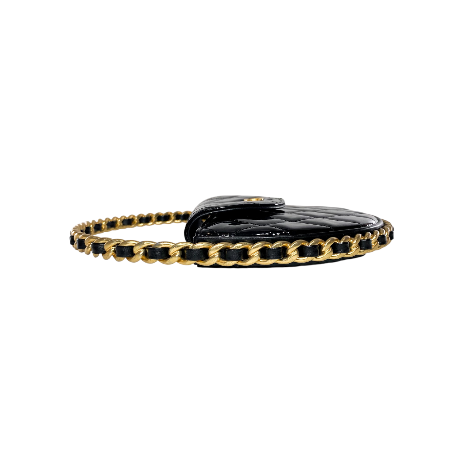 Chanel Black Chain Hoop Bag
