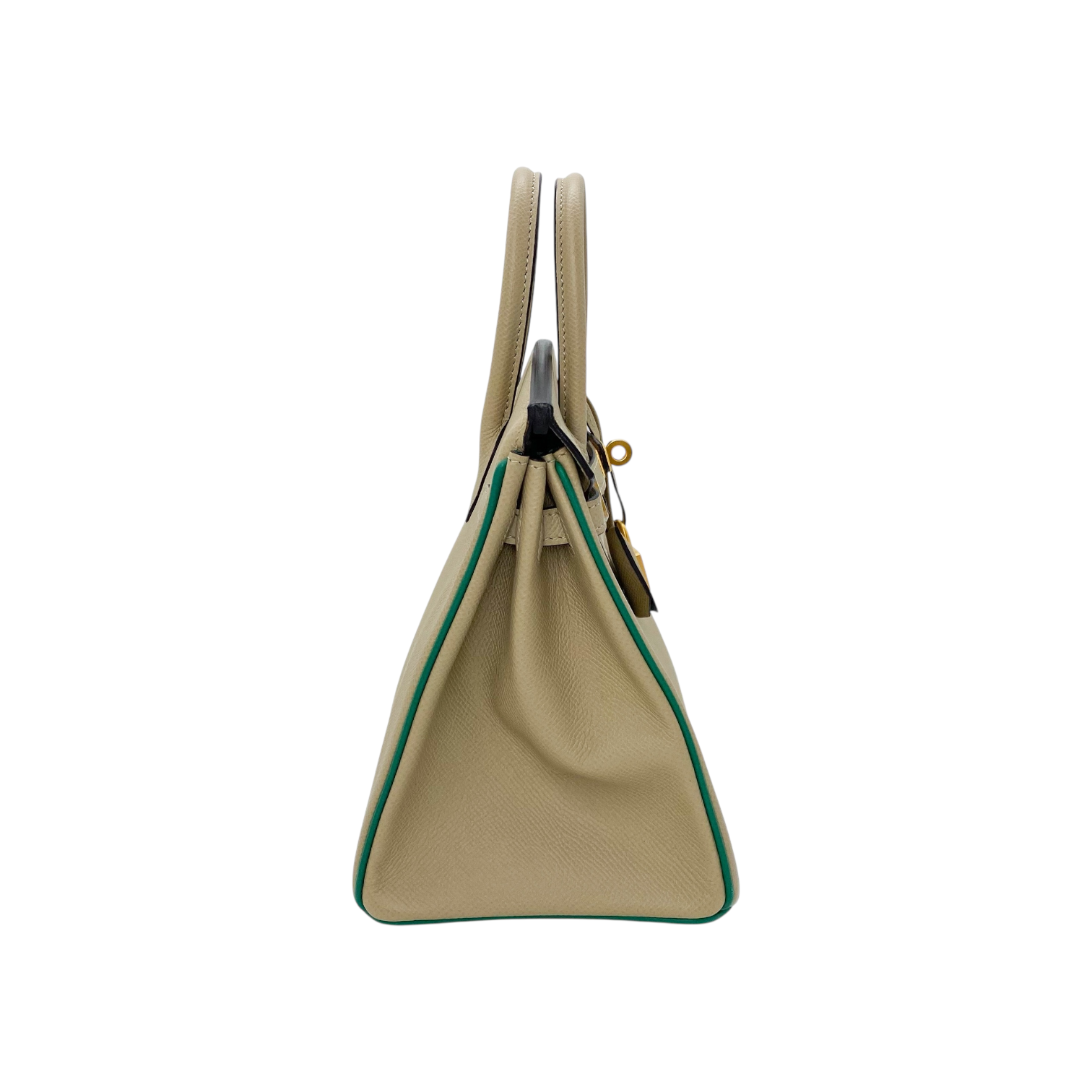 Hermes Birkin 25 Trench Vert Vertigo Epsom Brushed Gold Hardware
