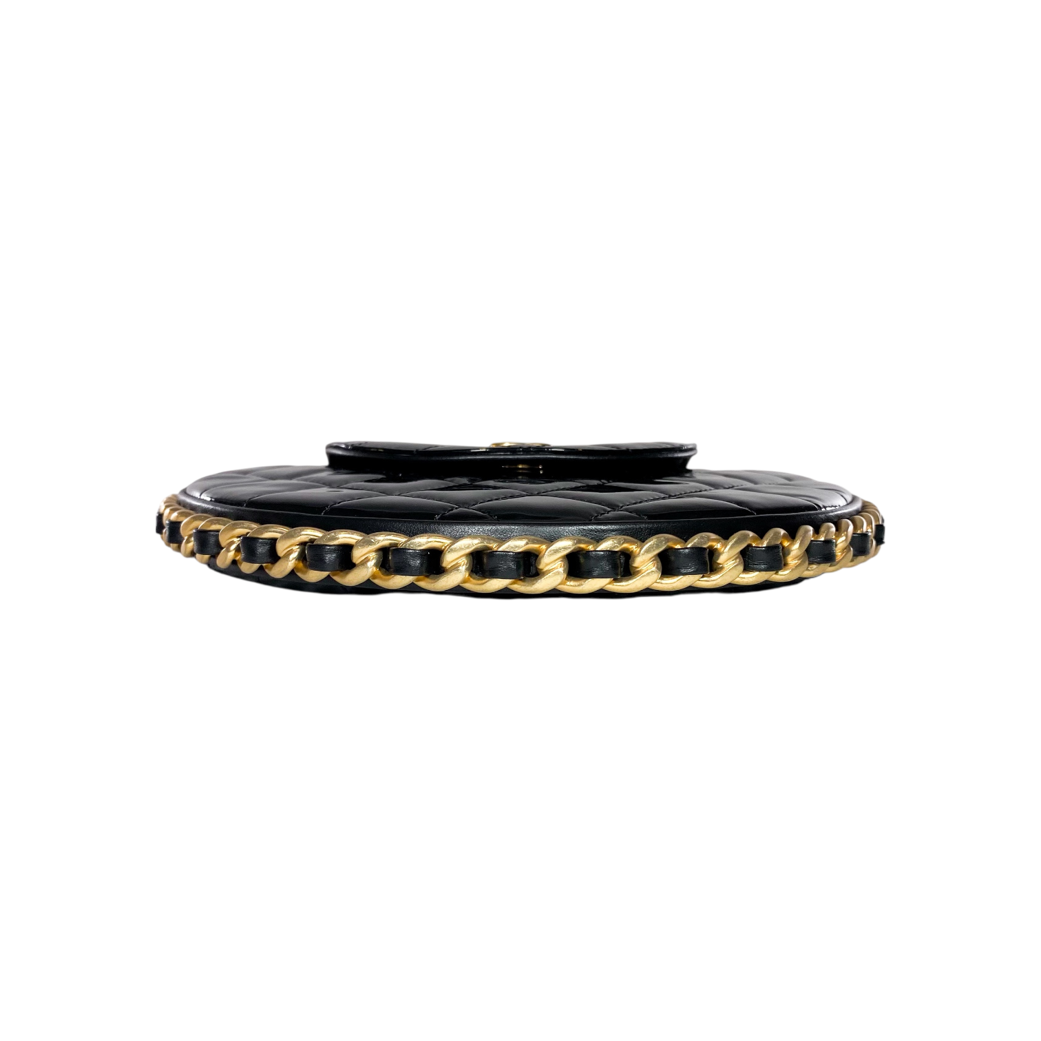 Chanel Black Chain Hoop Bag