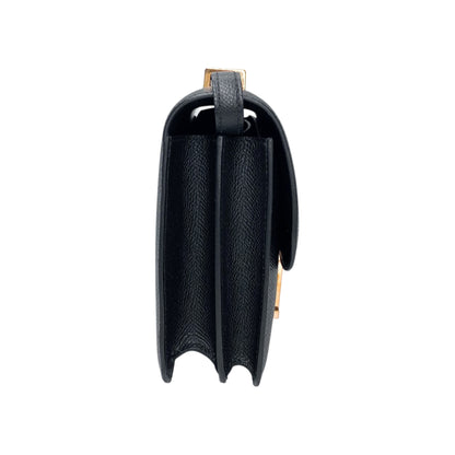 Hermes Constance 18 Black Epsom Rose Gold Hardware