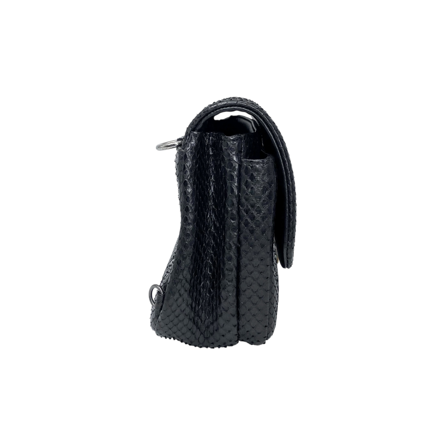 Chanel Timeless Black Python Flap Bag