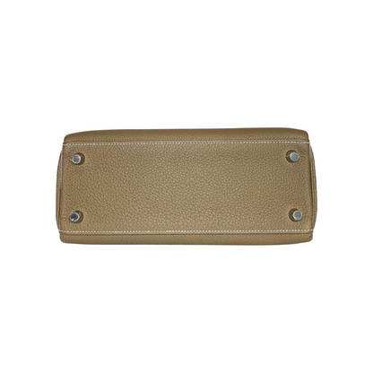 Hermes Kelly 25 Etoupe Togo Retourne Brushed Palladium Hardware