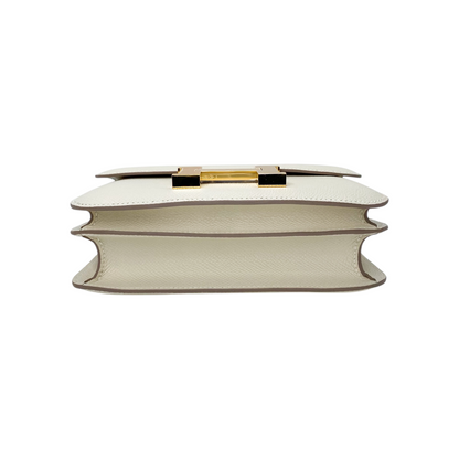 Hermes Constance 18 Craie Epsom Gold Hardware