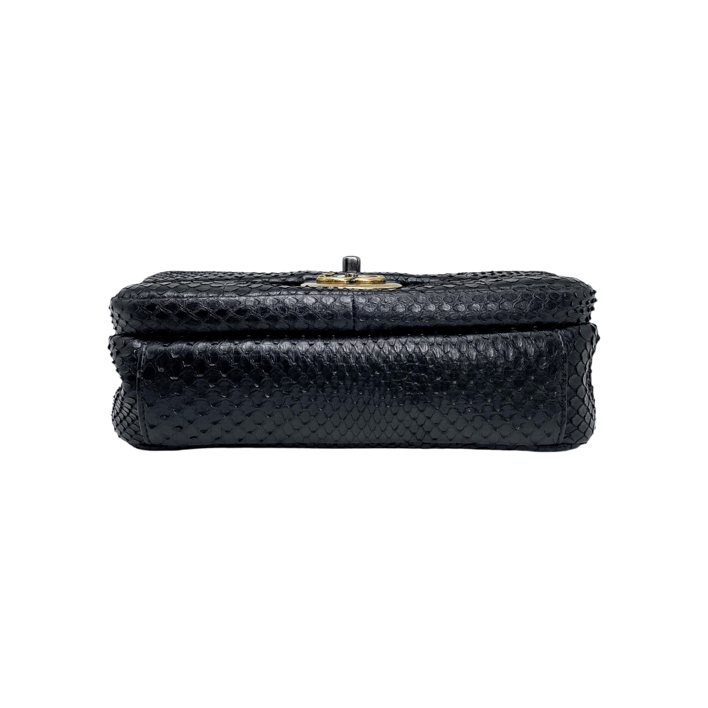 Chanel Timeless Black Python Flap Bag