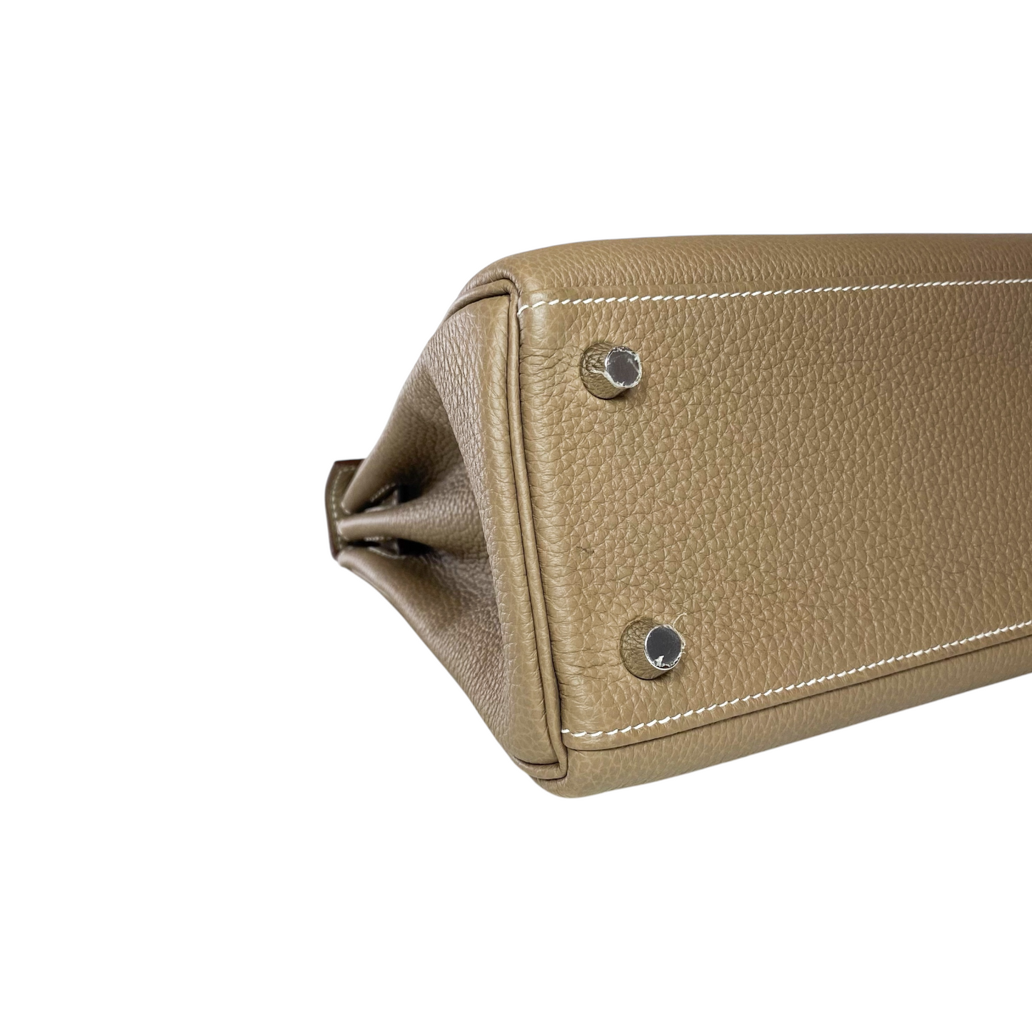 Hermes Kelly 25 Etoupe Togo Retourne Brushed Palladium Hardware