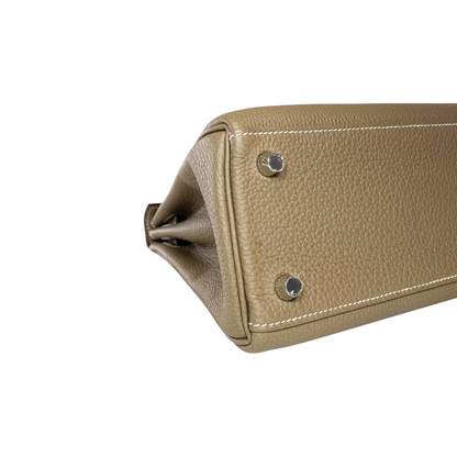 Hermes Kelly 25 Etoupe Togo Retourne Brushed Palladium Hardware