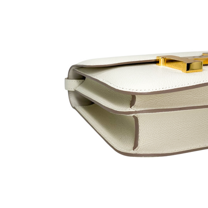 Hermes Constance 18 Craie Epsom Gold Hardware