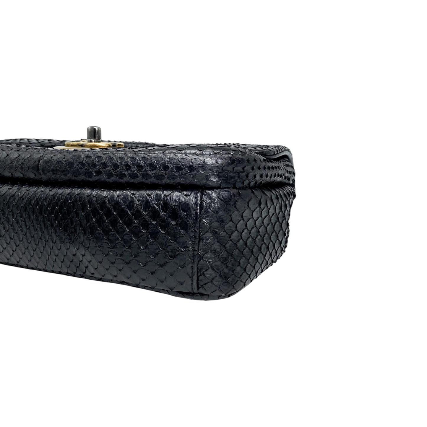 Chanel Timeless Black Python Flap Bag
