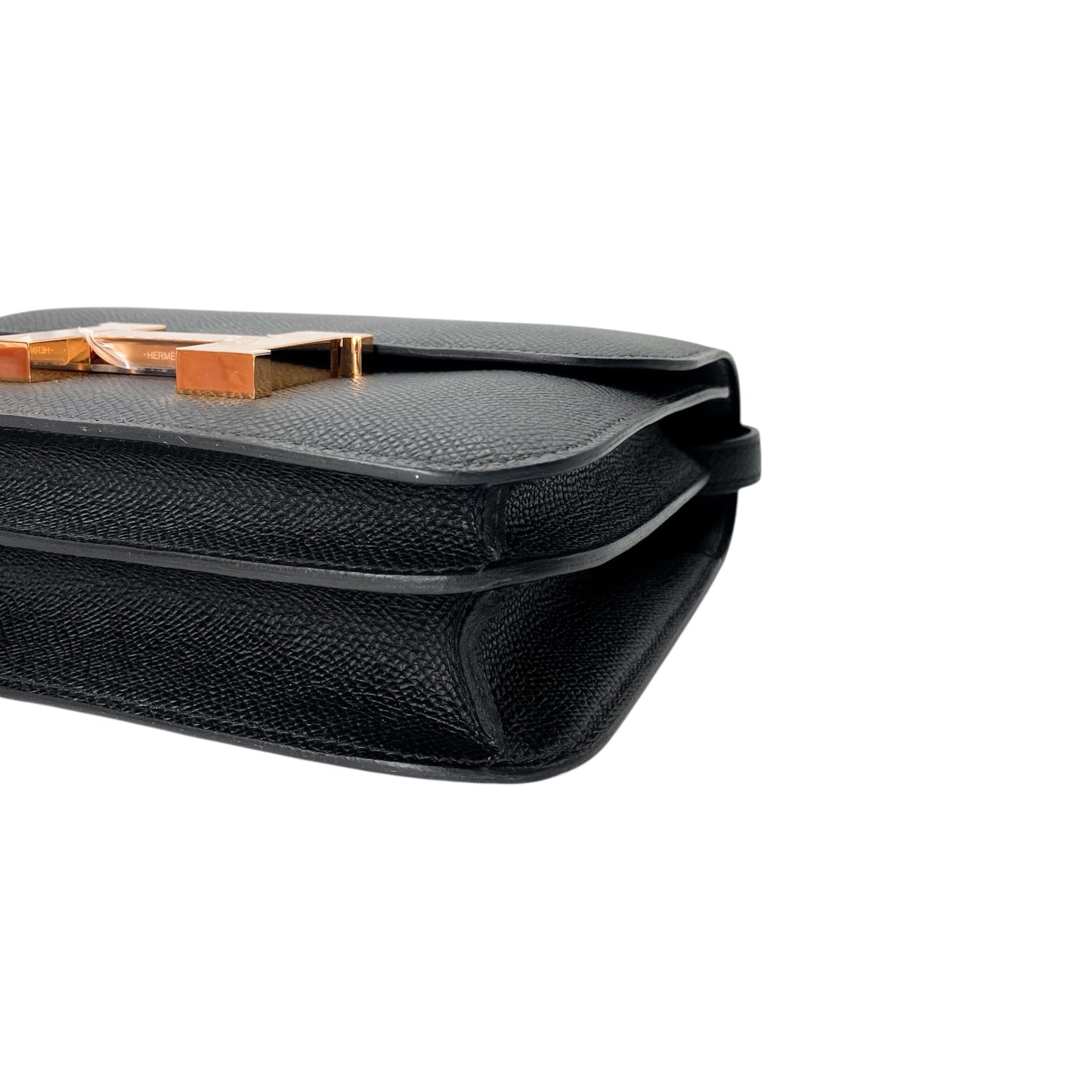Hermes Constance 18 Black Epsom Rose Gold Hardware