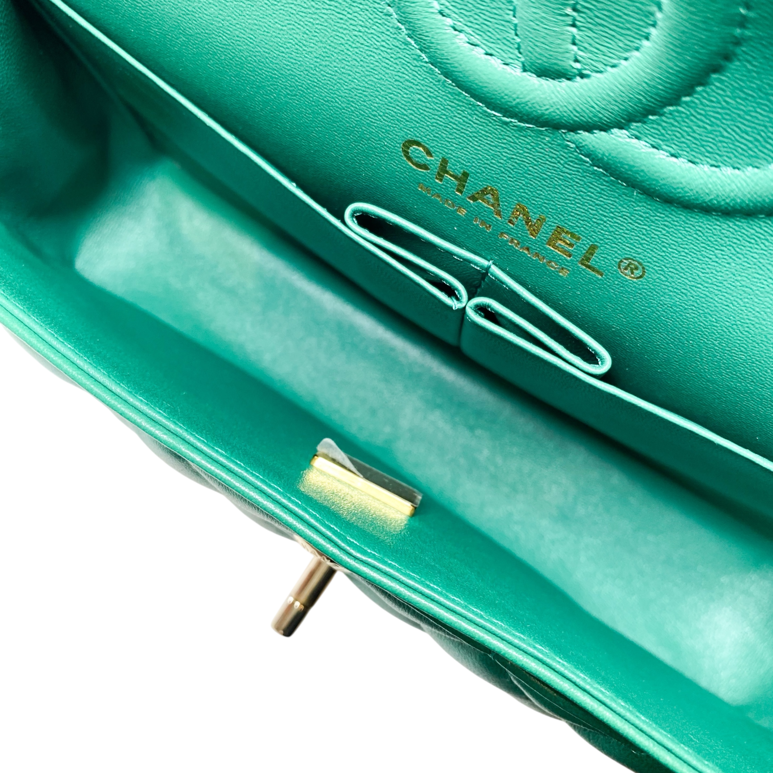 Chanel Green Small Double Flap Bag
