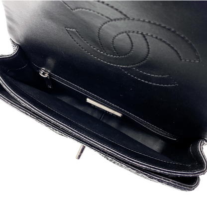 Chanel Timeless Black Python Flap Bag
